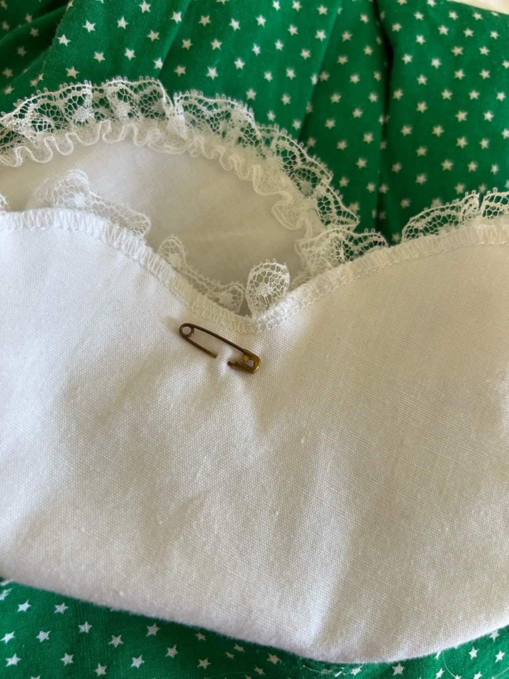 Vintage Bryan Green & White Polka Dot Long Sleeve One Piece Baby Outfit 18 Month - Picture 7 of 10